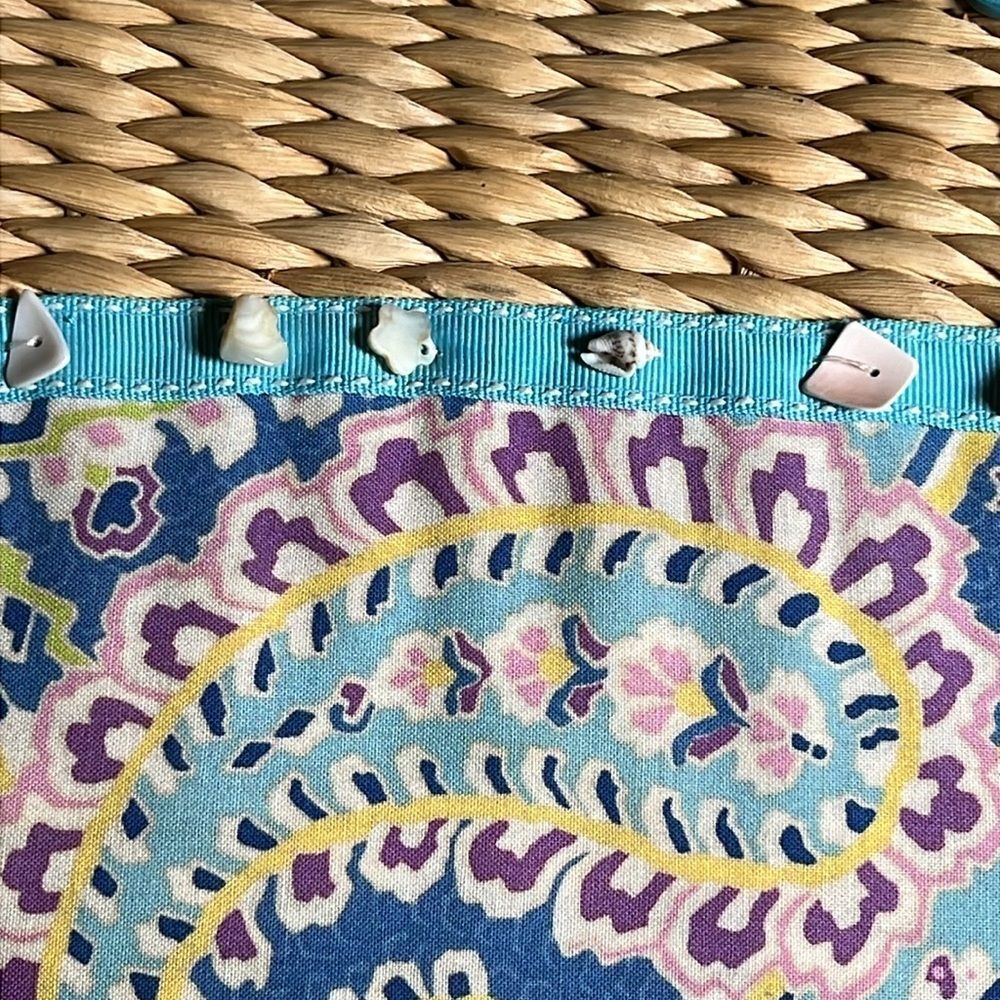 Vera Bradley Straw Beach Bag Tote in EUC - Picture 3 of 10